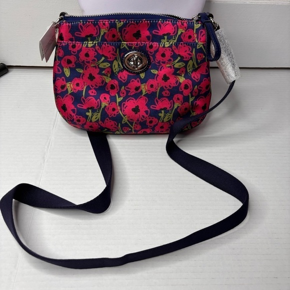 New COACH Poppy Floral Print Small Crossbody Bag - Picture 2 of 8